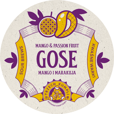 Etykieta - Gose | Mango and passion fruit