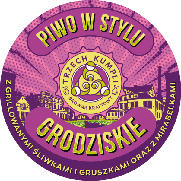 Beer in the Grodziskie style with Grilled Plums and Pears and with Mirabelle Plums